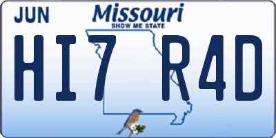 MO license plate HI7R4D