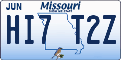 MO license plate HI7T2Z