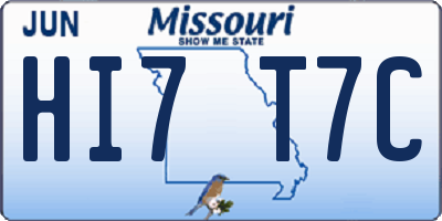 MO license plate HI7T7C