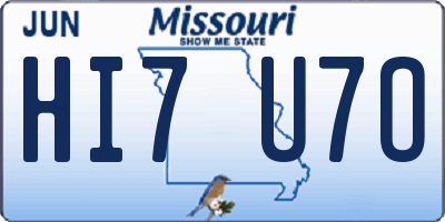 MO license plate HI7U7O