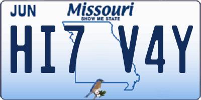 MO license plate HI7V4Y