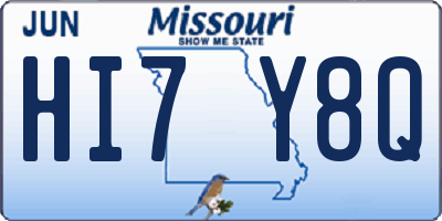 MO license plate HI7Y8Q