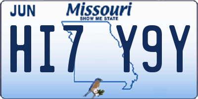 MO license plate HI7Y9Y