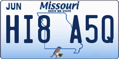 MO license plate HI8A5Q