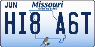 MO license plate HI8A6T