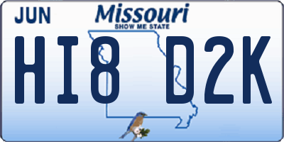 MO license plate HI8D2K