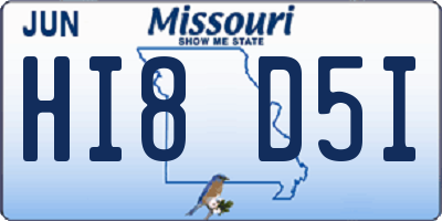 MO license plate HI8D5I