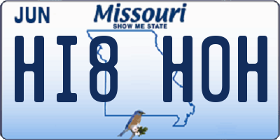 MO license plate HI8H0H