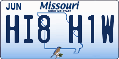 MO license plate HI8H1W