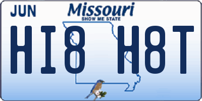 MO license plate HI8H8T