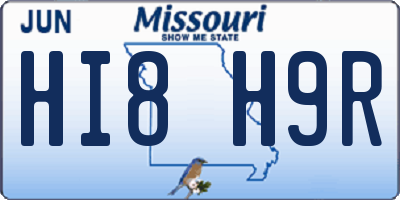 MO license plate HI8H9R