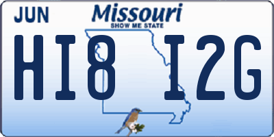 MO license plate HI8I2G