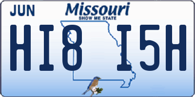 MO license plate HI8I5H