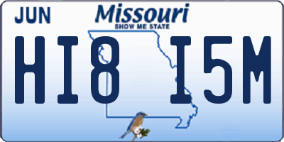 MO license plate HI8I5M