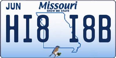 MO license plate HI8I8B