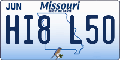 MO license plate HI8L5O