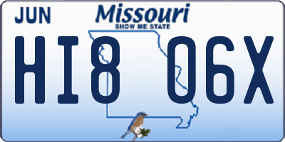 MO license plate HI8O6X