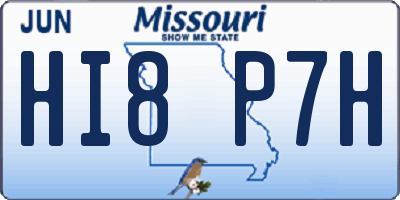 MO license plate HI8P7H