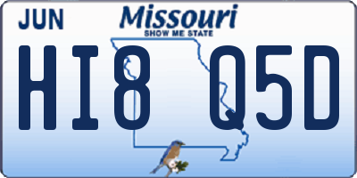 MO license plate HI8Q5D