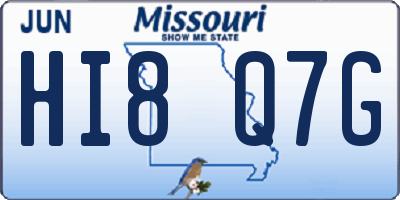 MO license plate HI8Q7G