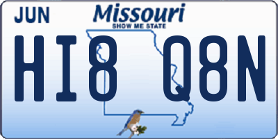 MO license plate HI8Q8N