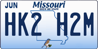 MO license plate HK2H2M