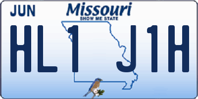 MO license plate HL1J1H