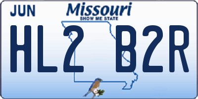MO license plate HL2B2R