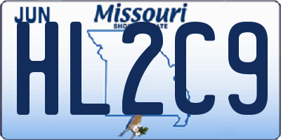 MO license plate HL2C9