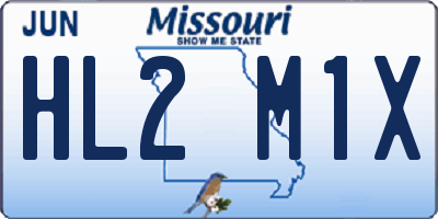 MO license plate HL2M1X