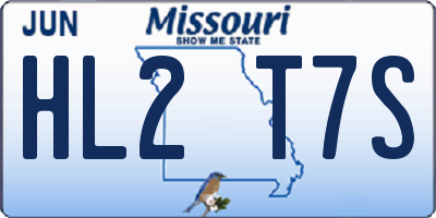 MO license plate HL2T7S