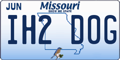 MO license plate IH2D0G