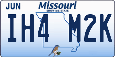 MO license plate IH4M2K