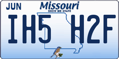 MO license plate IH5H2F