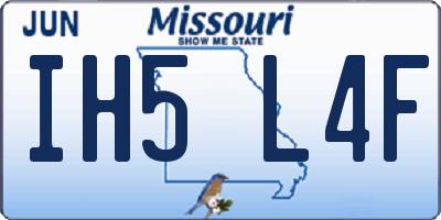 MO license plate IH5L4F