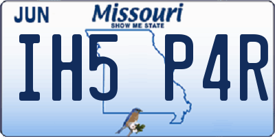 MO license plate IH5P4R