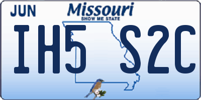 MO license plate IH5S2C