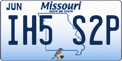 MO license plate IH5S2P