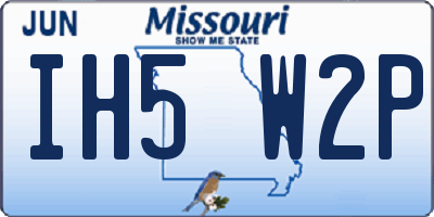 MO license plate IH5W2P