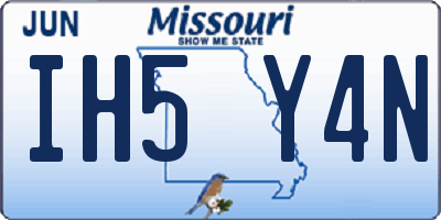 MO license plate IH5Y4N