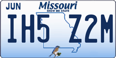 MO license plate IH5Z2M