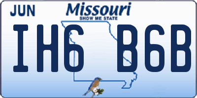 MO license plate IH6B6B
