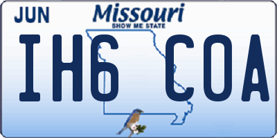 MO license plate IH6C0A