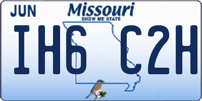 MO license plate IH6C2H