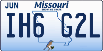 MO license plate IH6G2L