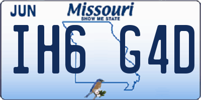 MO license plate IH6G4D