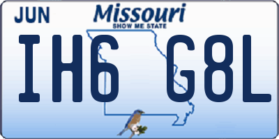 MO license plate IH6G8L
