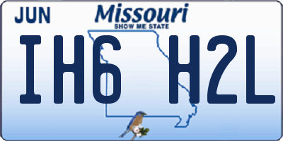 MO license plate IH6H2L