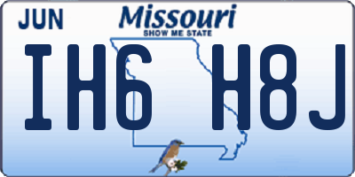 MO license plate IH6H8J