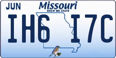 MO license plate IH6I7C